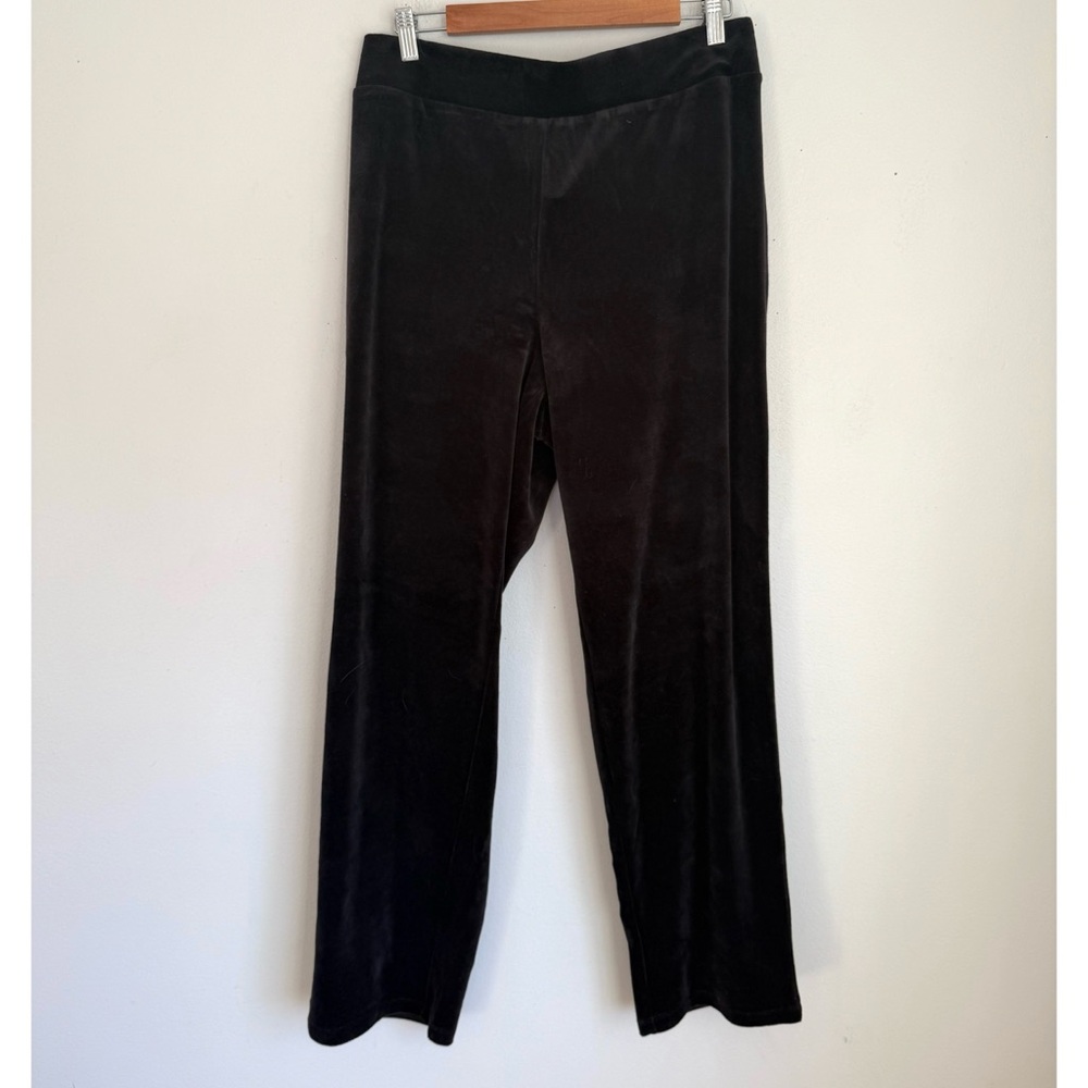 NWT Talbots Velour Set Zipper Jacket and Pants in Black - Picture 9 of 11